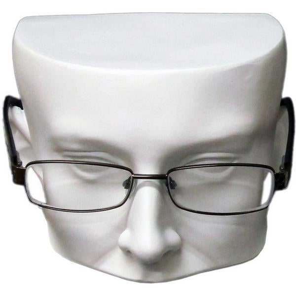 Fiberglass Matte White Male Sunglasses Display Heads - MM-MfaceW -  Mannequin Mode