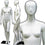 MN-144 Full Size Egg Head Female Mannequin White - DisplayImporter.com - 3