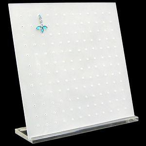 DS-023 Frosted Clear Square Earrings Display Stand  - DisplayImporter.com