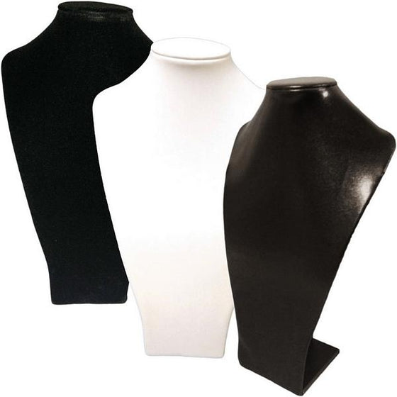 DS-036 Long Bust Leatherette/Velvet Display - DisplayImporter