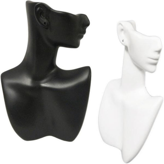 DS-184 Self-Standing Abstract Jewelry Display Bust with Pierced Ear - DisplayImporter