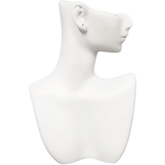 DS-184 Self-Standing Abstract Jewelry Display Bust with Pierced Ear - DisplayImporter