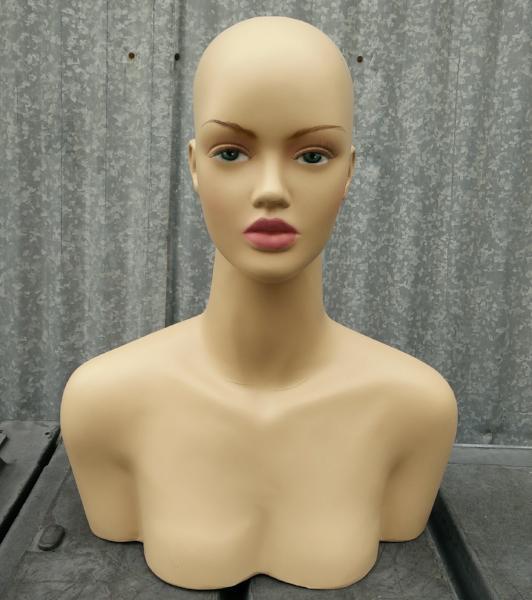 MN-511A Female Mannequin Head Display Form with Shoulder Bust - DisplayImporter