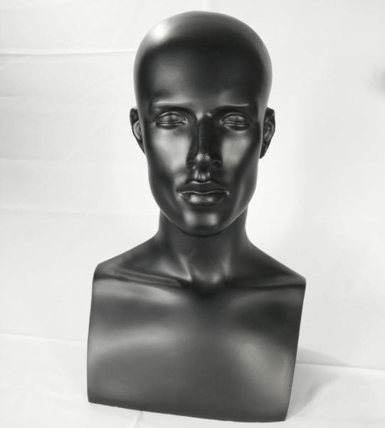 MN-521 Male Mannequin Head Form with Bust - DisplayImporter