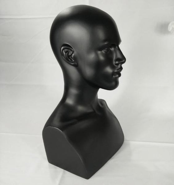 MN-521 Male Mannequin Head Form with Bust - DisplayImporter