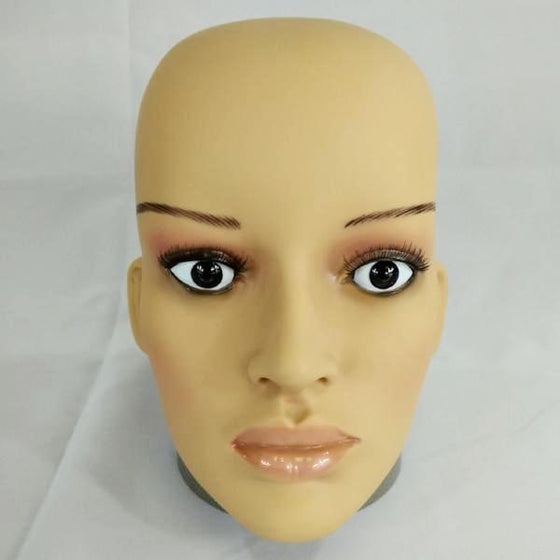 Plastic Female Realistic Head Attachment for Dress Form/Mannequin