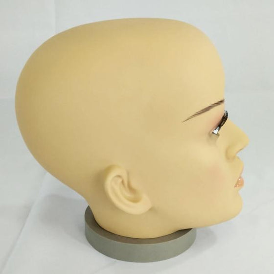 Plastic Female Realistic Head Attachment for Dress Form/Mannequin