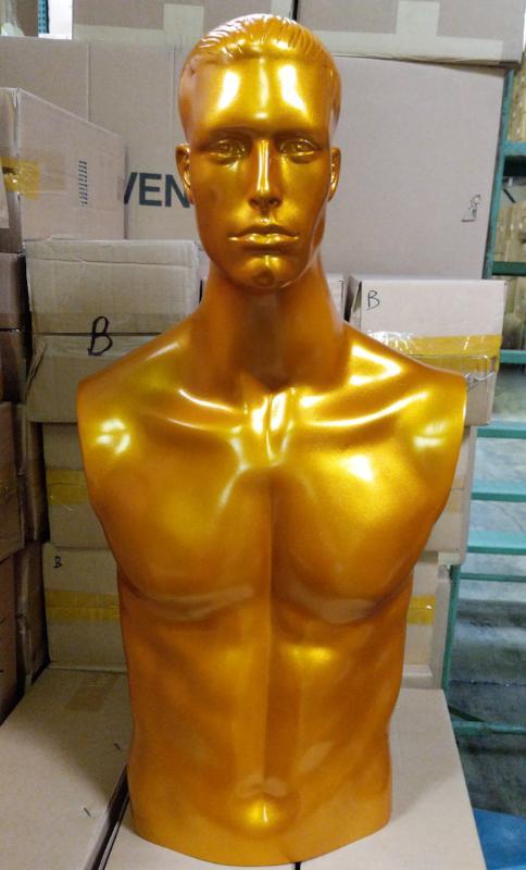 MN-161 Men's Full Size Standing Masculine Mannequin Copper Brass Gold