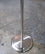 Round Dress Form Base in Brushed Chrome Finish with Pole