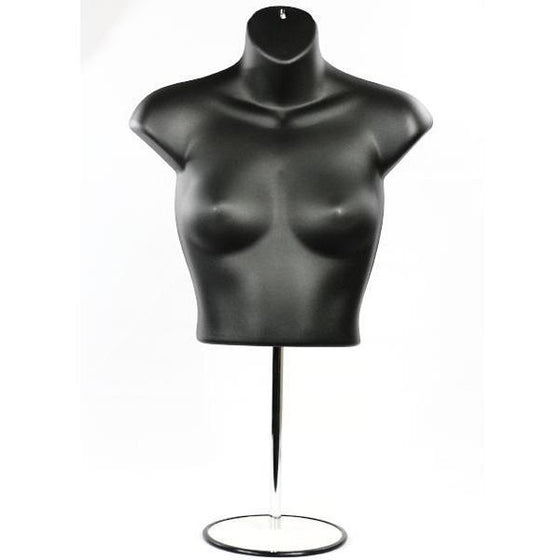 Female Half Body T-Shirt Hanging Torso Mannequin Form w/ Adjustable Stand