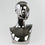 MN-442 Chrome Female Abstract Mannequin Head Display - DisplayImporter