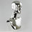 MN-441 Chrome Female Abstract Mannequin Head Display - DisplayImporter