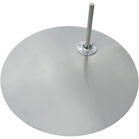 MA-013 Silver-Toned Round Base for Mannequin with 0.5" D Sole-Rod - DisplayImporter