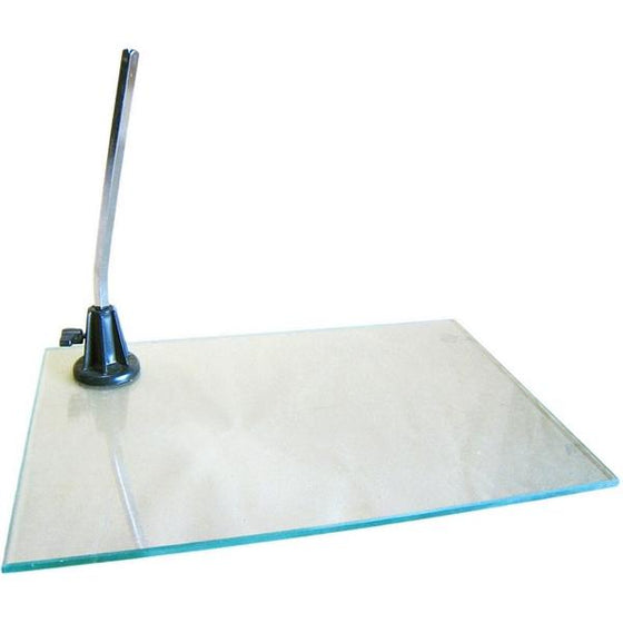 MA-026 Rectangular Tempered Glass Base for Mannequin with 0.4" D Calf Rod - DisplayImporter