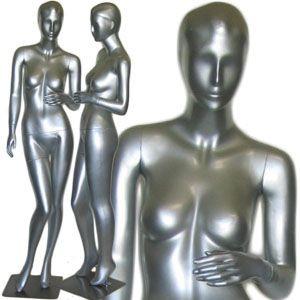 MN-027 Ladies Full Size Mannequin Silver - DisplayImporter.com - 3