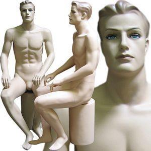 MN-110 Men's Full Size Sitting Mannequin with Pedestal  - DisplayImporter.com - 1