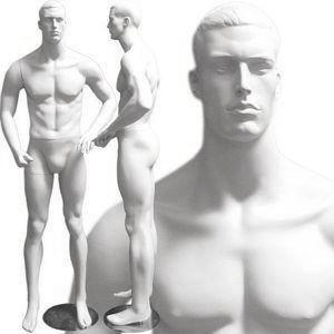 MN-112 Men's Full Size Standing Masculine Mannequin White - DisplayImporter.com - 4