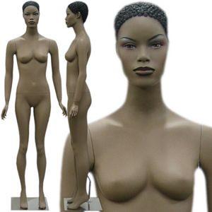 MN-139 African American Female Fashion Mannequin with Make up and Molded Hair  - DisplayImporter.com - 1