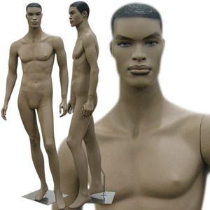 MN-140 African American Male Fashion Mannequin with Molded Hair  - DisplayImporter.com - 1