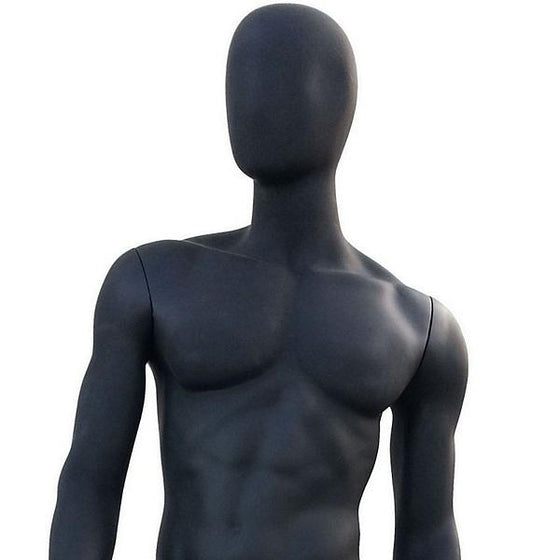 MN-169 Egghead Standing Masculine Male Mannequin with Base - DisplayImporter