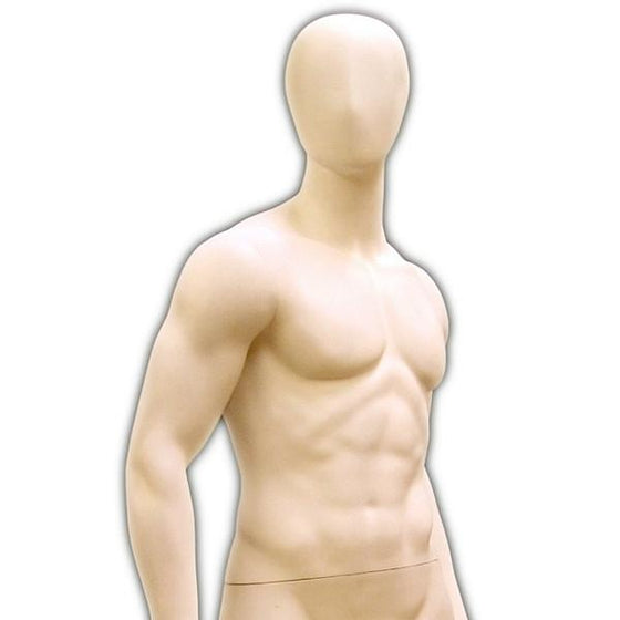 MN-169 Egghead Standing Masculine Male Mannequin with Base - DisplayImporter