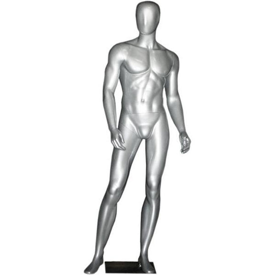 MN-169 Egghead Standing Masculine Male Mannequin with Base - DisplayImporter