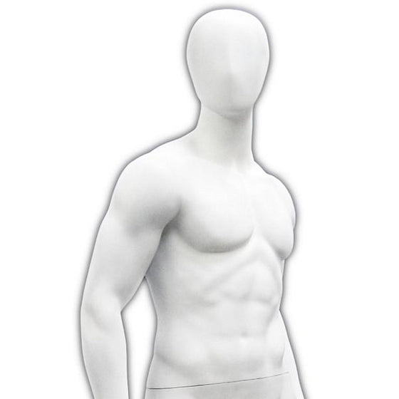 MN-169 Egghead Standing Masculine Male Mannequin with Base - DisplayImporter