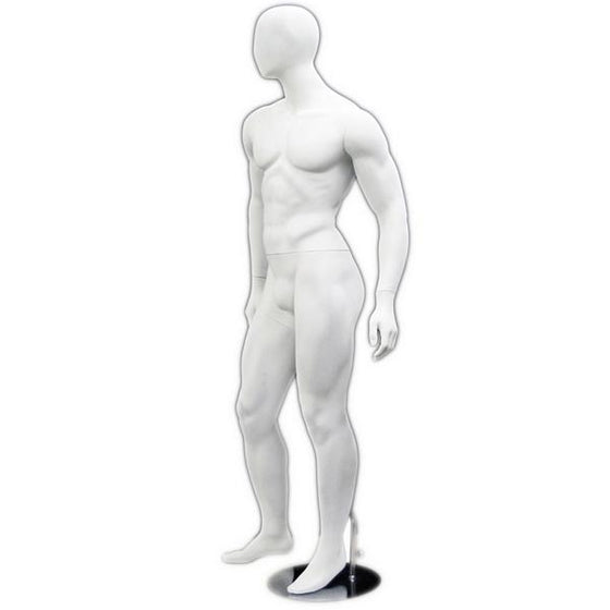 MN-169 Egghead Standing Masculine Male Mannequin with Base - DisplayImporter