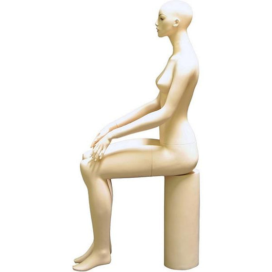 MN-200 Female Mannequin in Sitting Position with Pedestal - DisplayImporter