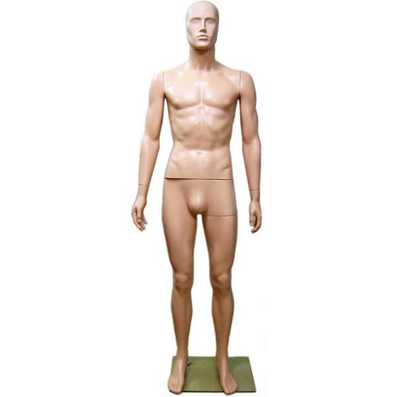 MN-245 Plastic Male Full Size Mannequin with Removable Abstract Head - DisplayImporter