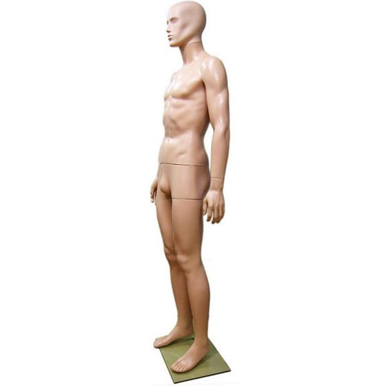 MN-245 Plastic Male Full Size Mannequin with Removable Abstract Head - DisplayImporter