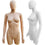 MN-248 Plastic 3/4 Torso Female Upper Body Torso Form with Removable Head - DisplayImporter