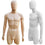 MN-249 Plastic 3/4 Torso Male Upper Body Torso Form with Removable Head - DisplayImporter