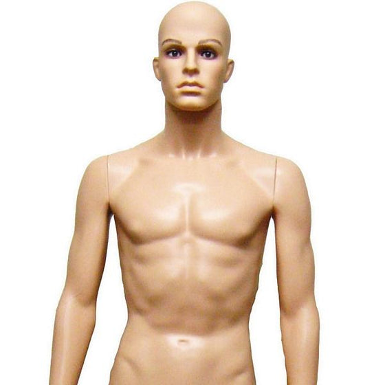 MN-251A Plastic Realistic Head Male Full Size Mannequin with Removable Head - DisplayImporter