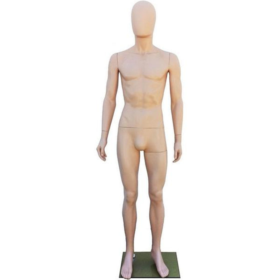 MN-251 Plastic Egghead Male Full Size Mannequin with Removable Head - DisplayImporter