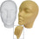 MN-257 Half Head Female Fiberglass Mannequin Head Display Form - DisplayImporter