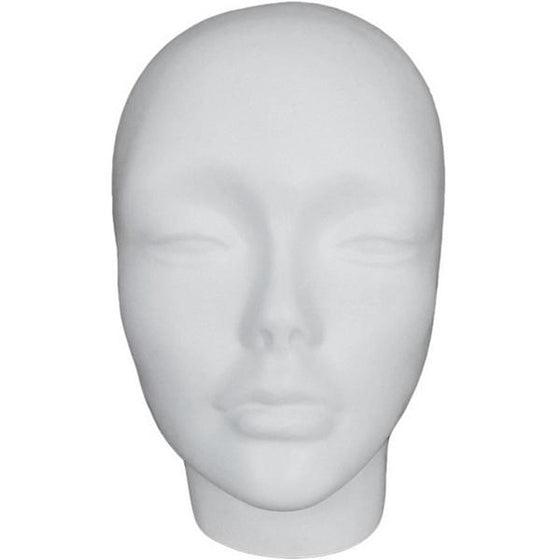 MN-257 Half Head Female Fiberglass Mannequin Head Display Form - DisplayImporter