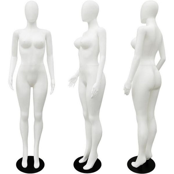 Plastic Busty Egghead Ladies Full Size Mannequin