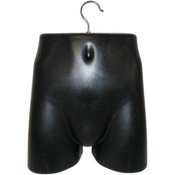 MN-281 Plastic Male Lower Torso (Hip) Hanging Form with Metal Hook - DisplayImporter