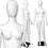 MN-286 Glossy Plastic Egghead Ladies Full Size Mannequin - DisplayImporter