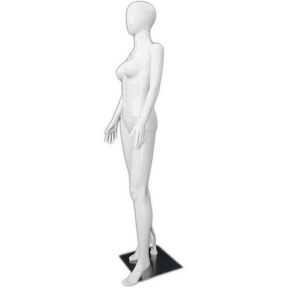 MN-286 Glossy Plastic Egghead Ladies Full Size Mannequin - DisplayImporter