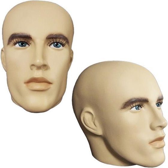 MN-406HEAD Fiberglass Male Realistic Head Attachment - DisplayImporter