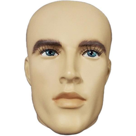 MN-406HEAD Fiberglass Male Realistic Head Attachment - DisplayImporter