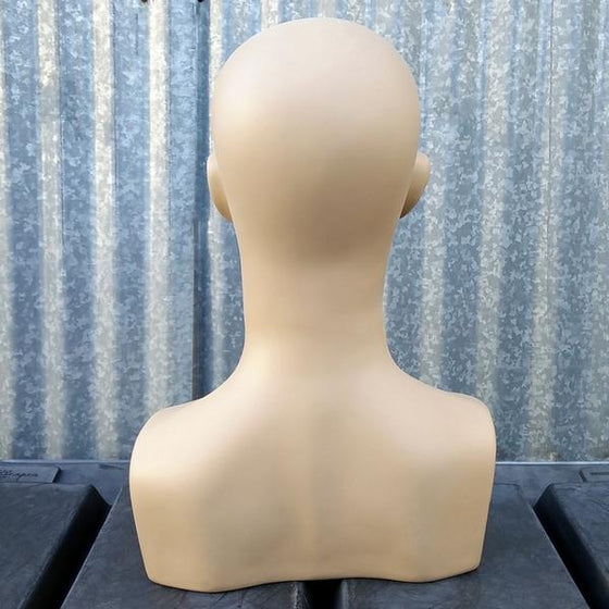 MN-413 Male Mannequin Head Form with Bust - DisplayImporter