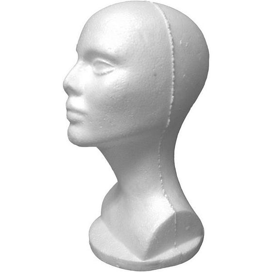 MN-434 Female Styrofoam Mannequin Head Bust - DisplayImporter