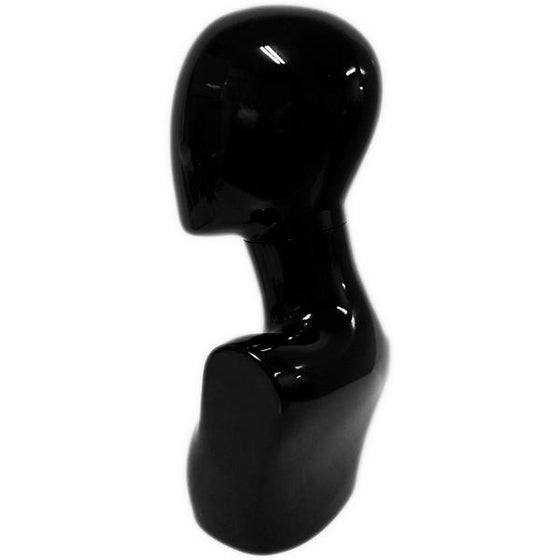 MN-438 Glossy Female Abstract Egghead Mannequin Head Form w/ Swivel Neck - DisplayImporter