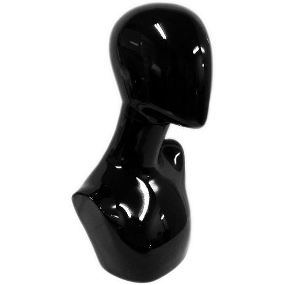 MN-438 Glossy Female Abstract Egghead Mannequin Head Form w/ Swivel Neck - DisplayImporter