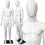 MN-439 Glossy Plastic Egghead Male Full Size Mannequin with Removable Head - DisplayImporter