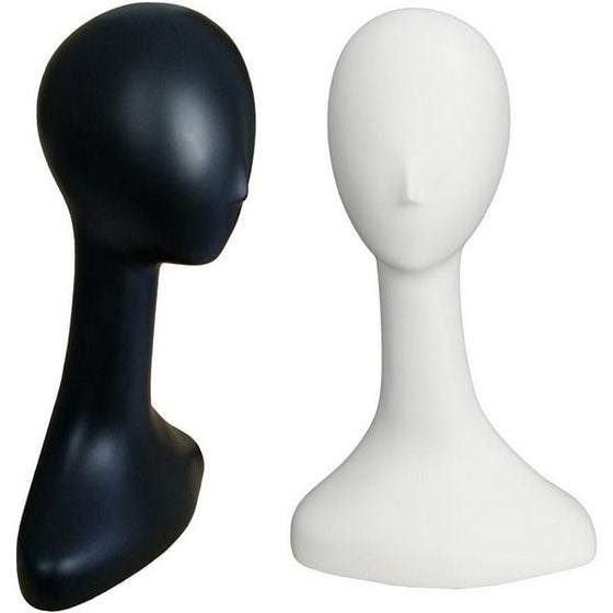 MN-516 Female Abstract Mannequin Head Form with Long Neck - DisplayImporter