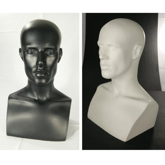 Male Mannequin Head Form with Bust